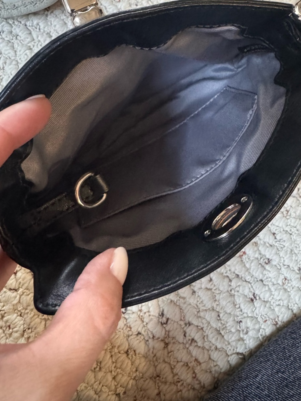 Vintage Y2K Coach Black Signature Wristlet Clutch - Picture 5 of 5